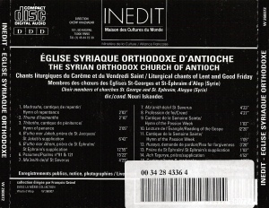Inedit - The Syrian Orthodox Church of Antioch - Card